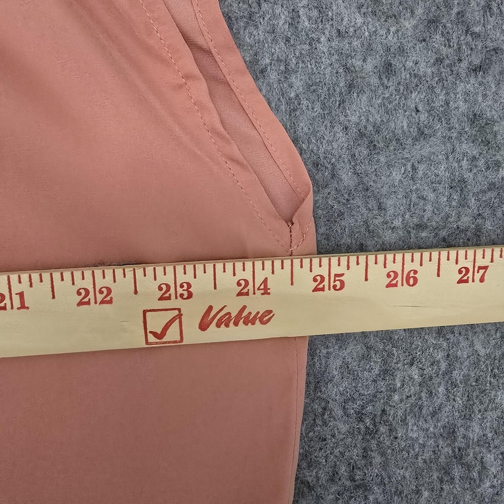 Banana Republic Blouse Women L Petite Pink Amaretti Button V Neck Cap Sleeve Top - Picture 9 of 11